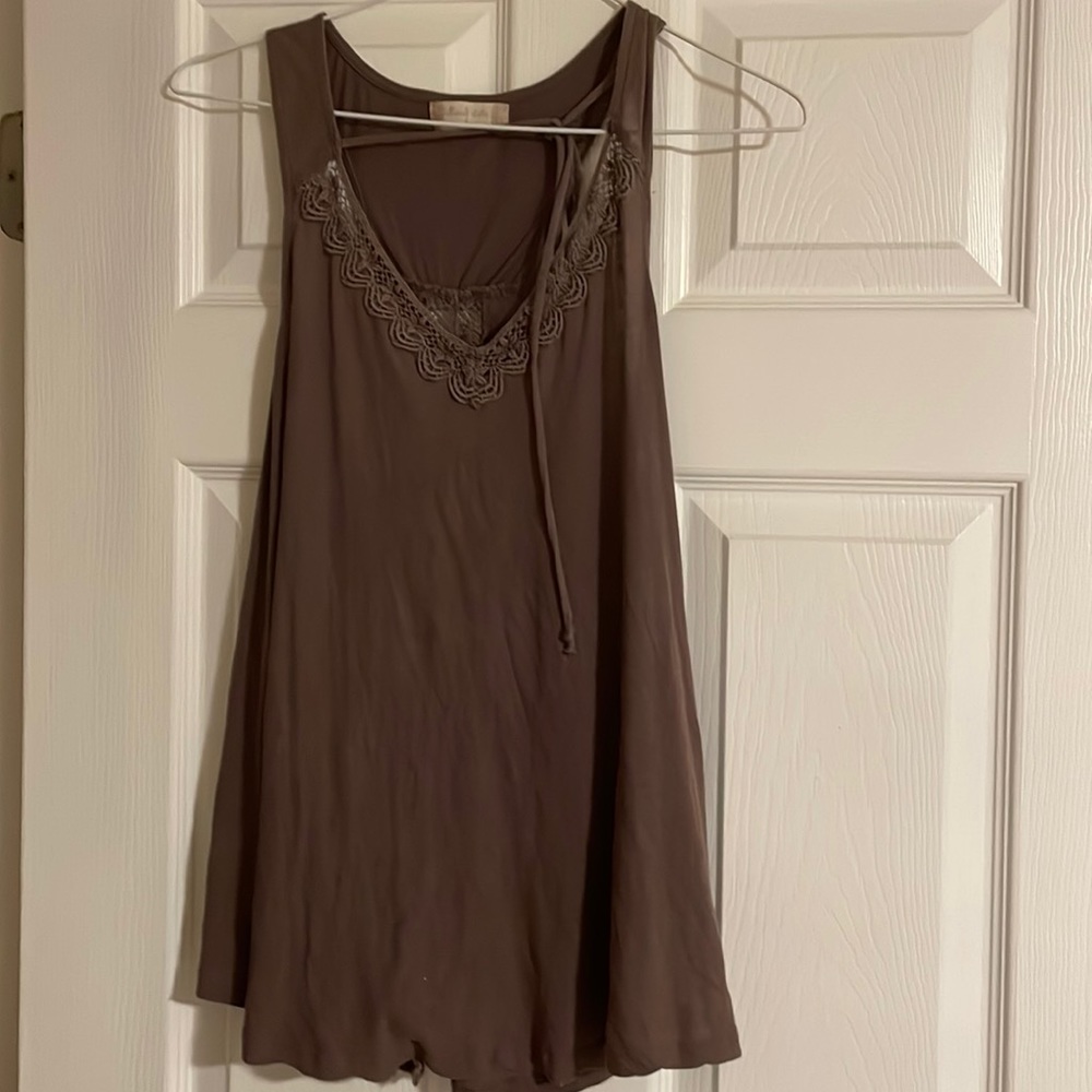 Altar’d state taupe tank top